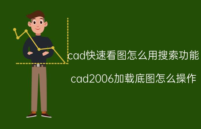 cad快速看图怎么用搜索功能 cad2006加载底图怎么操作？